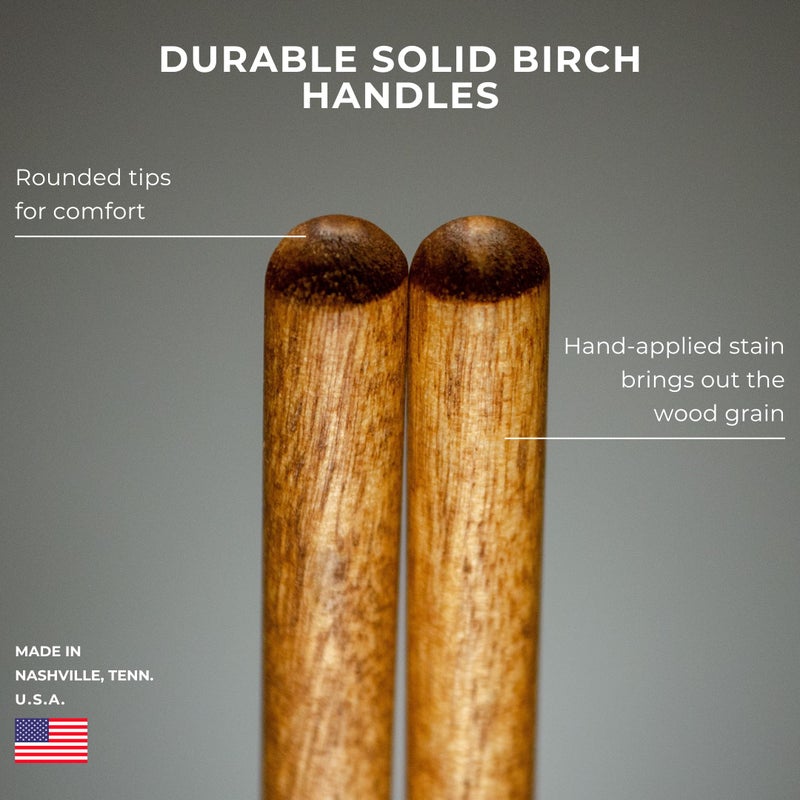Timber Drum Co. Percussion Bell Mallets â€” MADE IN U.S.A. â€” Sticks for Glockenspiel, Xylophone, Blocks â€” Hard Poly, 15.25" - Image 3